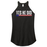 Yes He Can And Yes He Did Vintage Women's Perfect Tri Rocker Tank