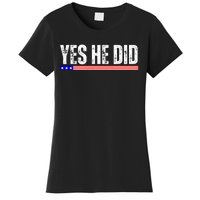 Yes He Can And Yes He Did Vintage Women's T-Shirt