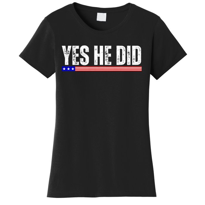 Yes He Can And Yes He Did Vintage Women's T-Shirt