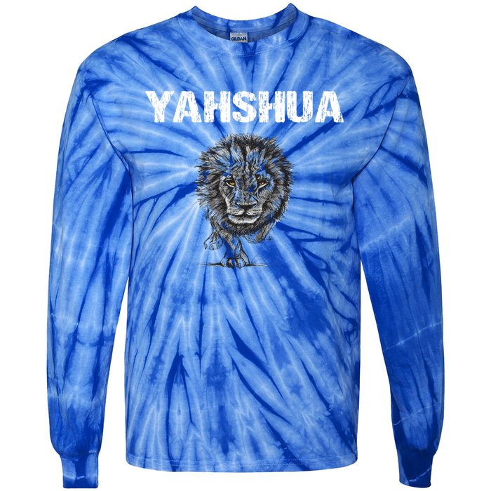 Yahshua Hebrew Christ Lion Tribe Of Judah Great Gift Tie-Dye Long Sleeve Shirt