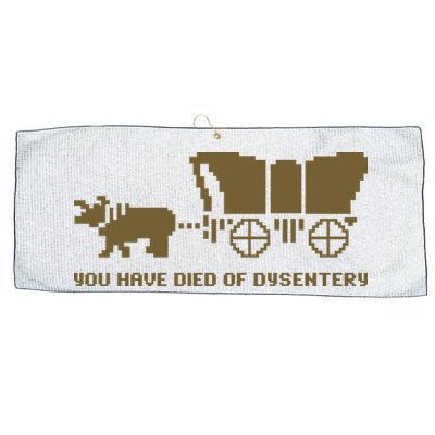 You Have Died Of Dysentery Oregon Trail Large Microfiber Waffle Golf Towel