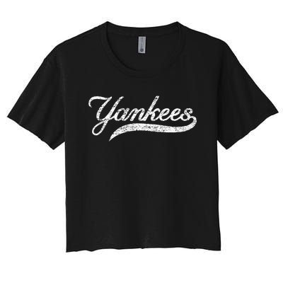 Y.A.N.K.E.E.S Heart Design Retro Style Graphic Women's Crop Top Tee