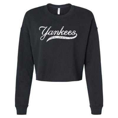 Y.A.N.K.E.E.S Heart Design Retro Style Graphic Cropped Pullover Crew