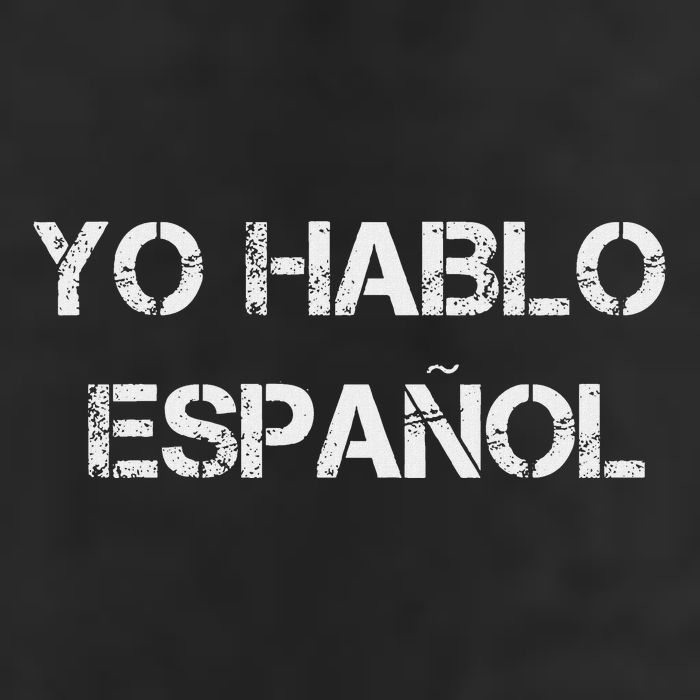 Yo Hablo Espanol I Speak Spanish Funny 7 Panel Mesh Trucker Snapback Hat
