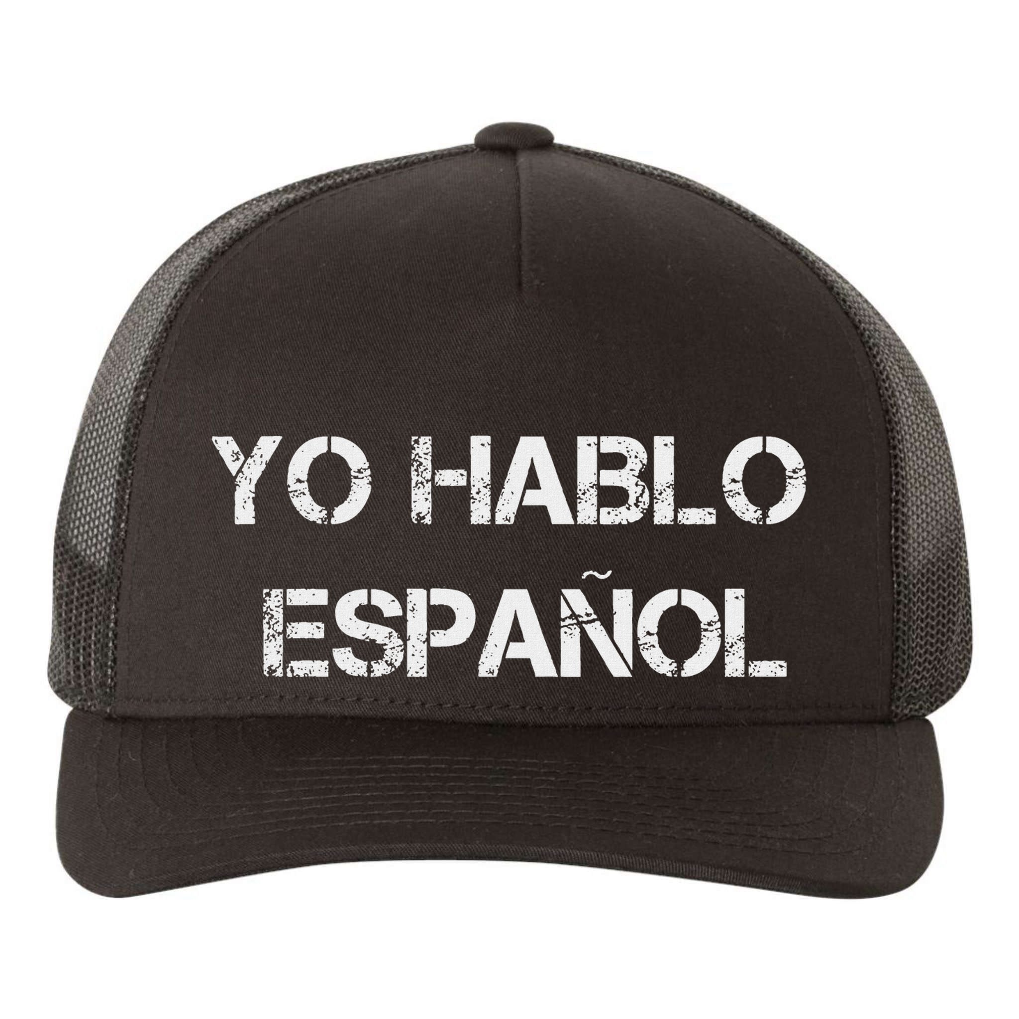 Yo Hablo Espanol I Speak Spanish Funny Yupoong Adult 5-Panel Trucker Hat
