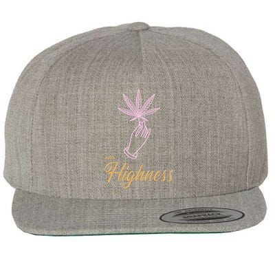 Your Highness Funny Weed Cannabis Marijuana 420 Stoner Gifts Wool Snapback Cap