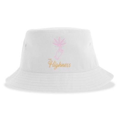 Your Highness Funny Weed Cannabis Marijuana 420 Stoner Gifts Sustainable Bucket Hat