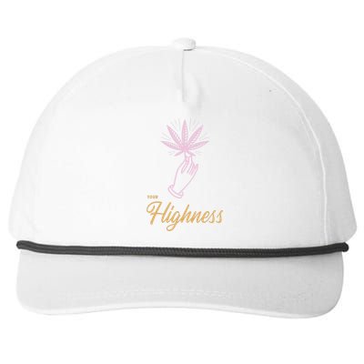 Your Highness Funny Weed Cannabis Marijuana 420 Stoner Gifts Snapback Five-Panel Rope Hat