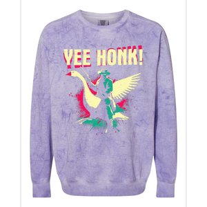 Yee Honk Funny Goose Meme Colorblast Crewneck Sweatshirt