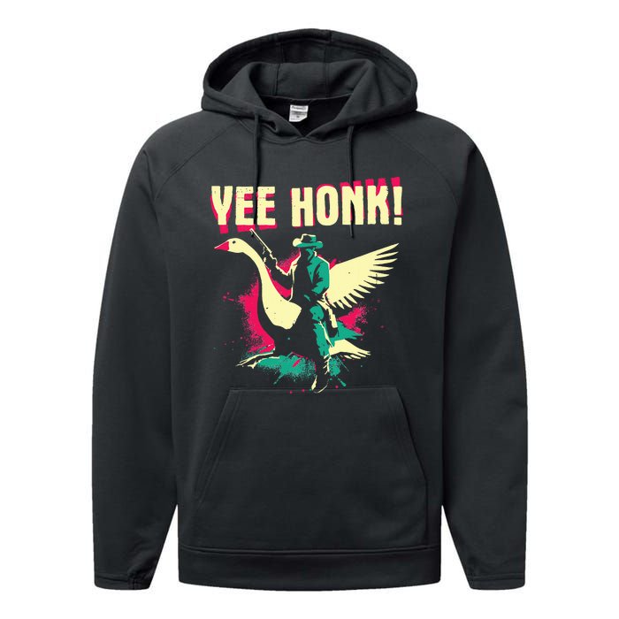 Yee Honk Funny Goose Meme Performance Fleece Hoodie