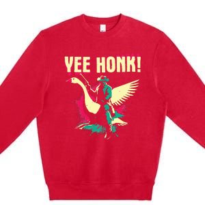 Yee Honk Funny Goose Meme Premium Crewneck Sweatshirt