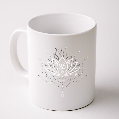 Yoga Harmony Gift Lotus Flower With Moon And Om Symbol Great Gift Coffee Mug