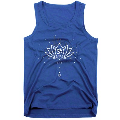 Yoga Harmony Great Gift Lotus Flower With Moon And Om Symbol Gift Tank Top