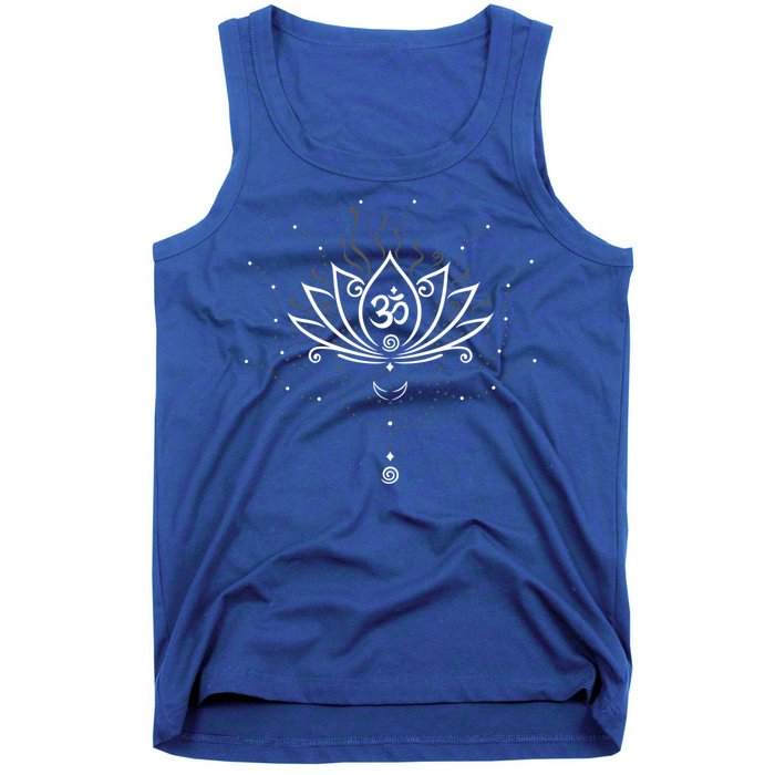 Yoga Harmony Great Gift Lotus Flower With Moon And Om Symbol Gift Tank Top