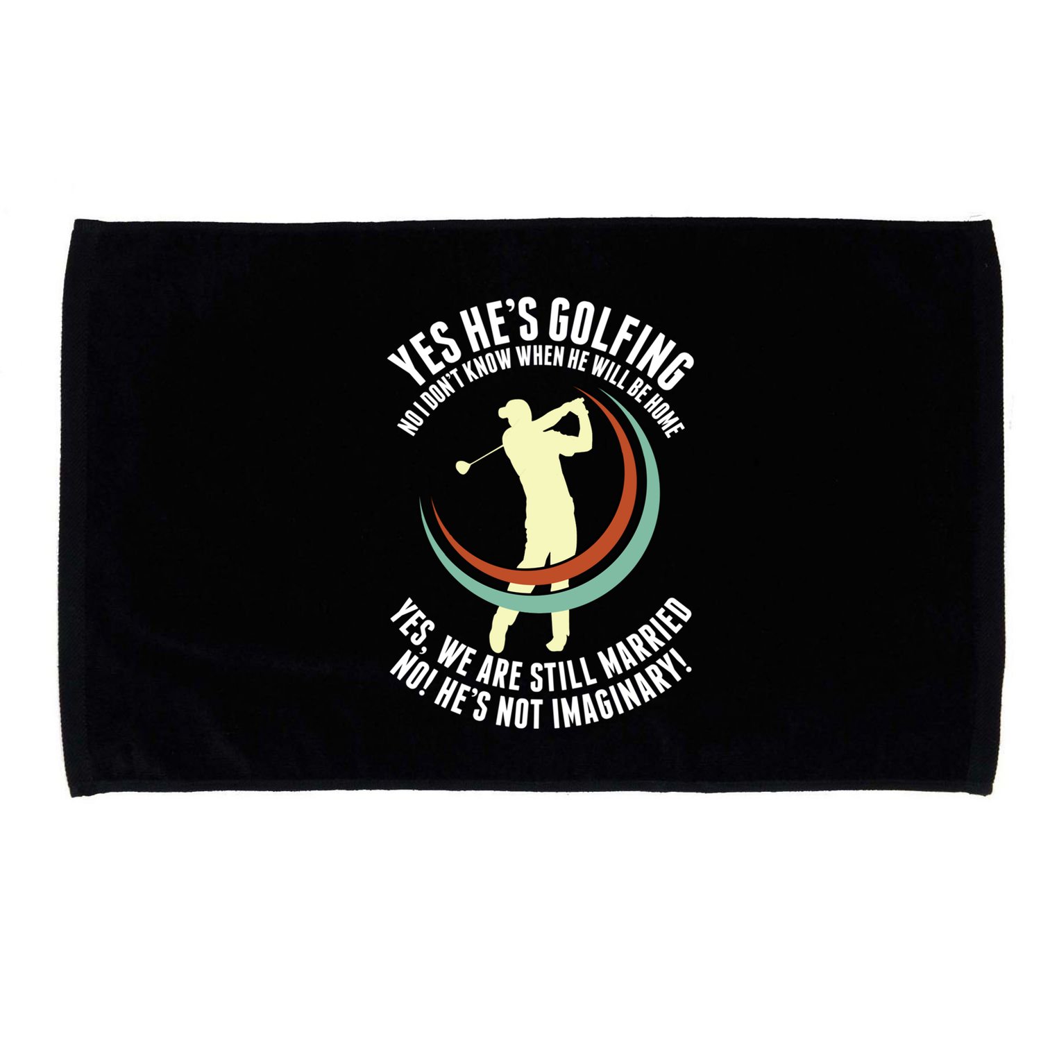 Yes HeS Golfing Funny Golf Husband Wife Golfer Cute Gift Microfiber Hand Towel