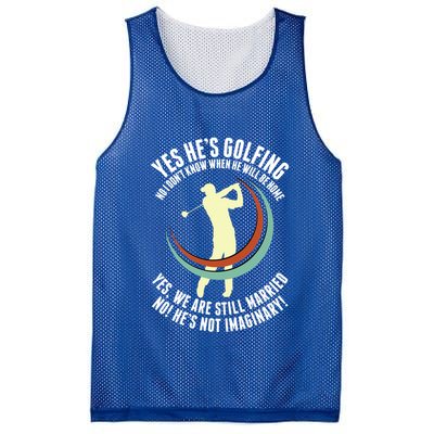 Yes HeS Golfing Funny Golf Husband Wife Golfer Cute Gift Mesh Reversible Basketball Jersey Tank