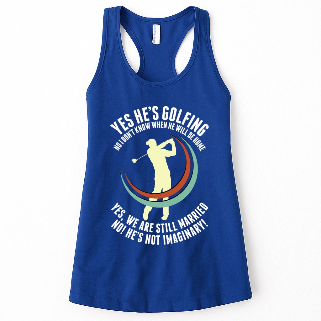Yes HeS Golfing Funny Golf Husband Wife Golfer Cute Gift Womens Tank Top