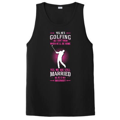 Yes He's Golfing Golf Putter Par Golfer Birdie Bogey Eagle PosiCharge Competitor Tank