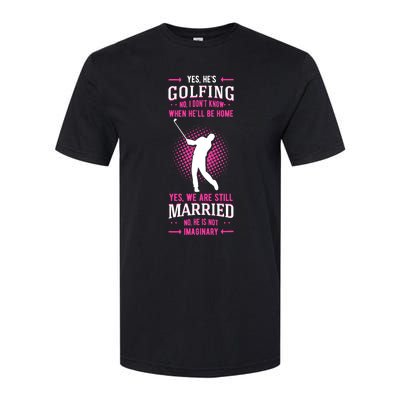 Yes He's Golfing Golf Putter Par Golfer Birdie Bogey Eagle Softstyle CVC T-Shirt