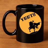YEET!! Headless Horseman Funny Halloween 11oz C Handle Ceramic Mug