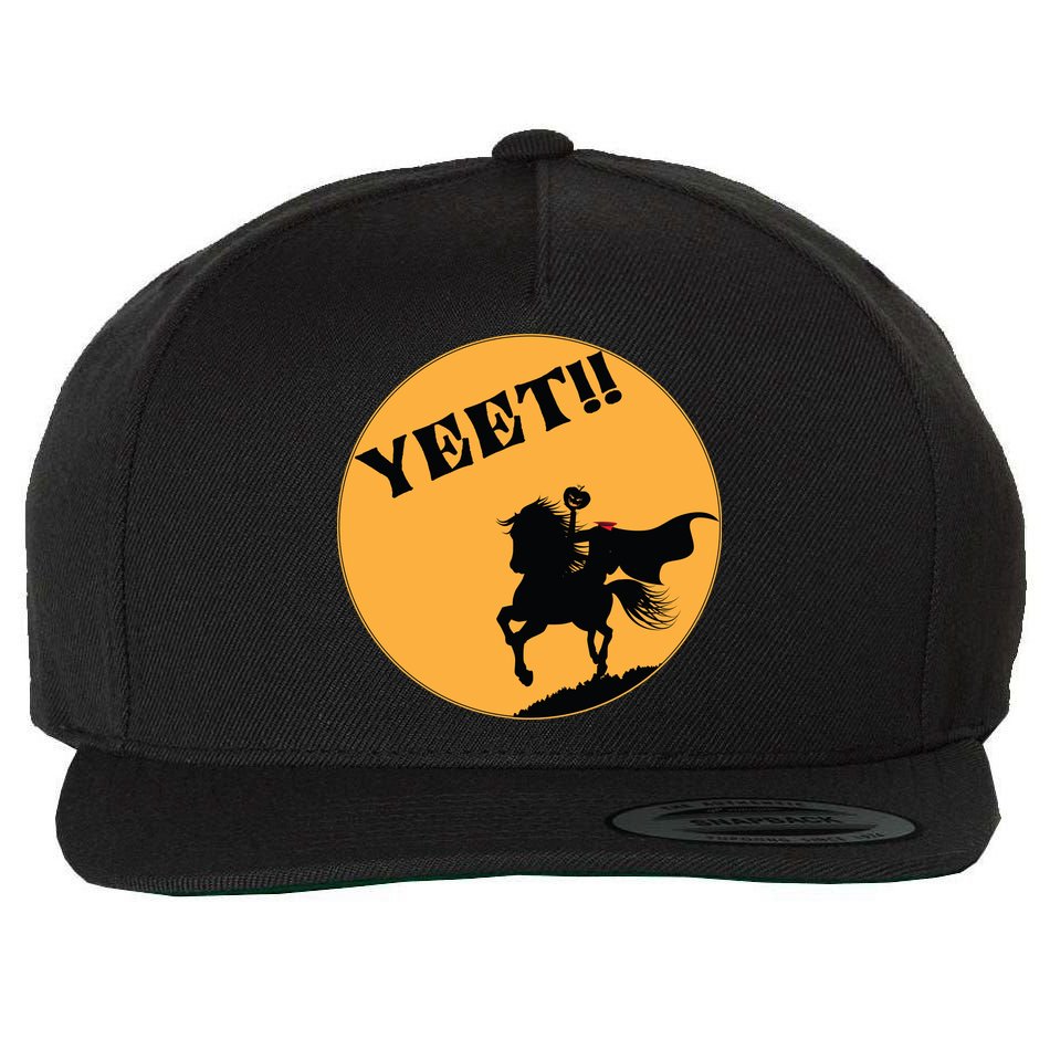 YEET!! Headless Horseman Funny Halloween Wool Snapback Cap
