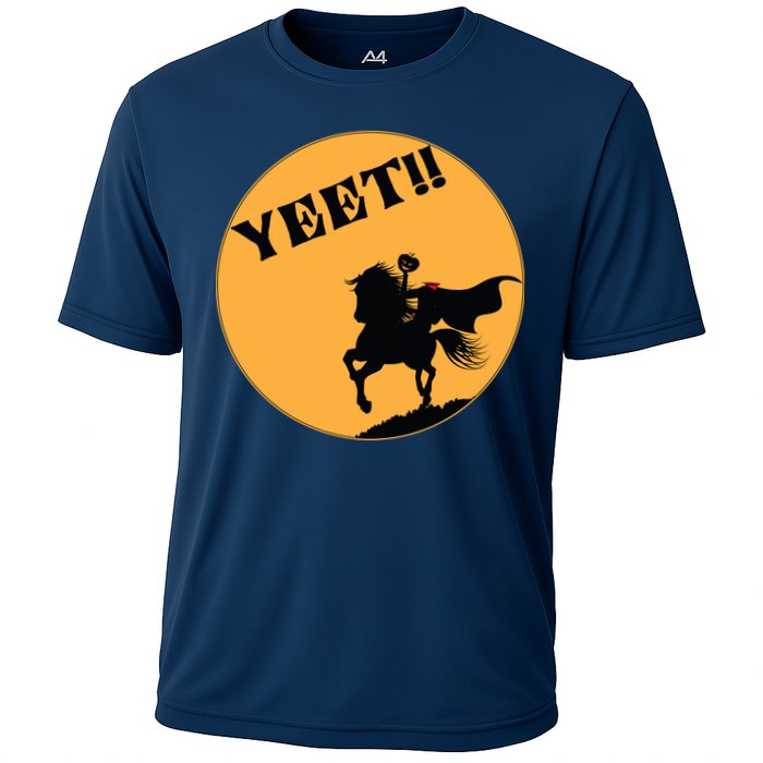 YEET!! Headless Horseman Funny Halloween Cooling Performance Crew T-Shirt