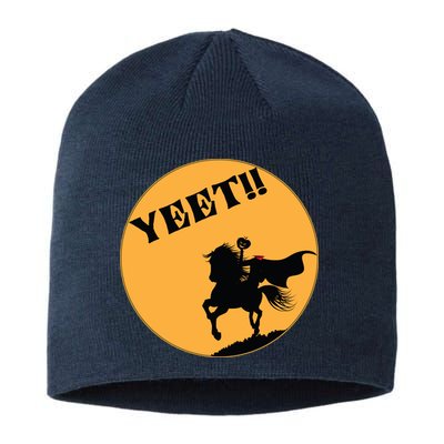 YEET!! Headless Horseman Funny Halloween Sustainable Beanie