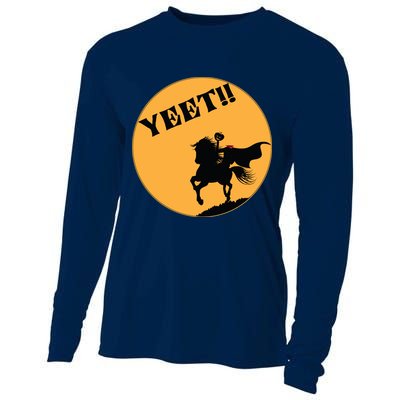 YEET!! Headless Horseman Funny Halloween Cooling Performance Long Sleeve Crew