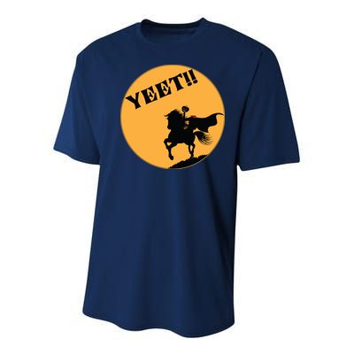 YEET!! Headless Horseman Funny Halloween Youth Performance Sprint T-Shirt