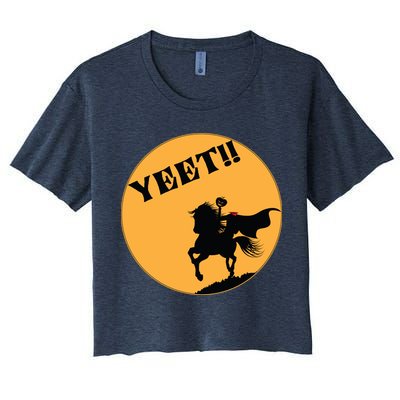 YEET!! Headless Horseman Funny Halloween Crop Top