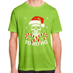 Yo Ho Ho Christmas Skull And Crossbones Pirate Xmas Season Gift Adult ChromaSoft Performance T-Shirt