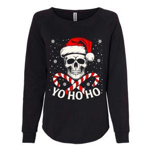 Yo Ho Ho Christmas Skull And Crossbones Pirate Xmas Season Gift Womens California Wash Sweatshirt