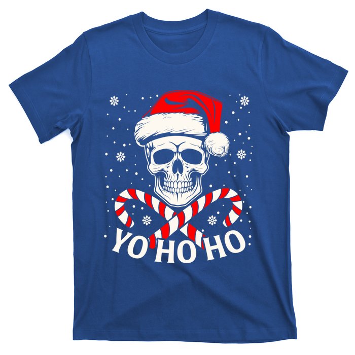 Yo Ho Ho Christmas Skull And Crossbones Pirate Xmas Season Gift T-Shirt