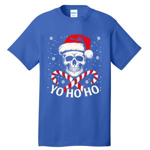 Yo Ho Ho Christmas Skull And Crossbones Pirate Xmas Season Gift Tall T-Shirt