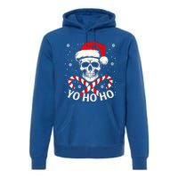 Yo Ho Ho Christmas Skull And Crossbones Pirate Xmas Season Gift Premium Hoodie