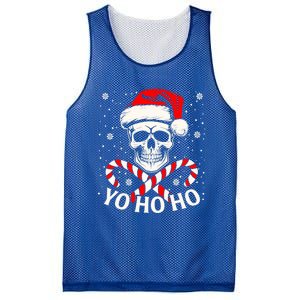 Yo Ho Ho Christmas Skull And Crossbones Pirate Xmas Season Gift Mesh Reversible Basketball Jersey Tank