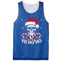 Yo Ho Ho Christmas Skull And Crossbones Pirate Xmas Season Gift Mesh Reversible Basketball Jersey Tank