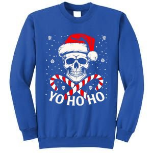 Yo Ho Ho Christmas Skull And Crossbones Pirate Xmas Season Gift Tall Sweatshirt