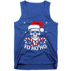 Yo Ho Ho Christmas Skull And Crossbones Pirate Xmas Season Gift Tank Top