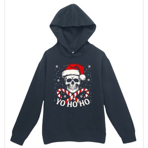 Yo Ho Ho Christmas Skull And Crossbones Pirate Xmas Season Gift Urban Pullover Hoodie