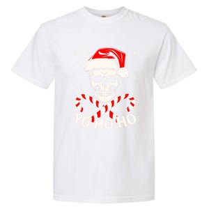 Yo Ho Ho Christmas Skull And Crossbones Pirate Xmas Season Gift Garment-Dyed Heavyweight T-Shirt