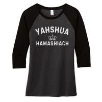 Yeshua Hamashiach Hebrew Messiah Jesus Women's Tri-Blend 3/4-Sleeve Raglan Shirt