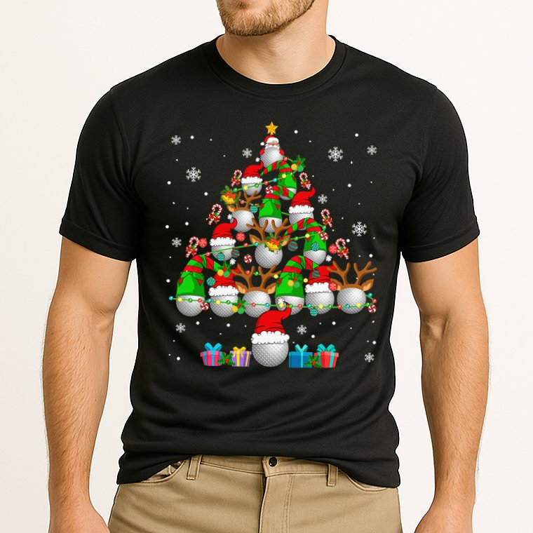 Your Hole Is My Goal Santa Playing Ugly Golf Christmas Cooling Performance Crew T-Shirt