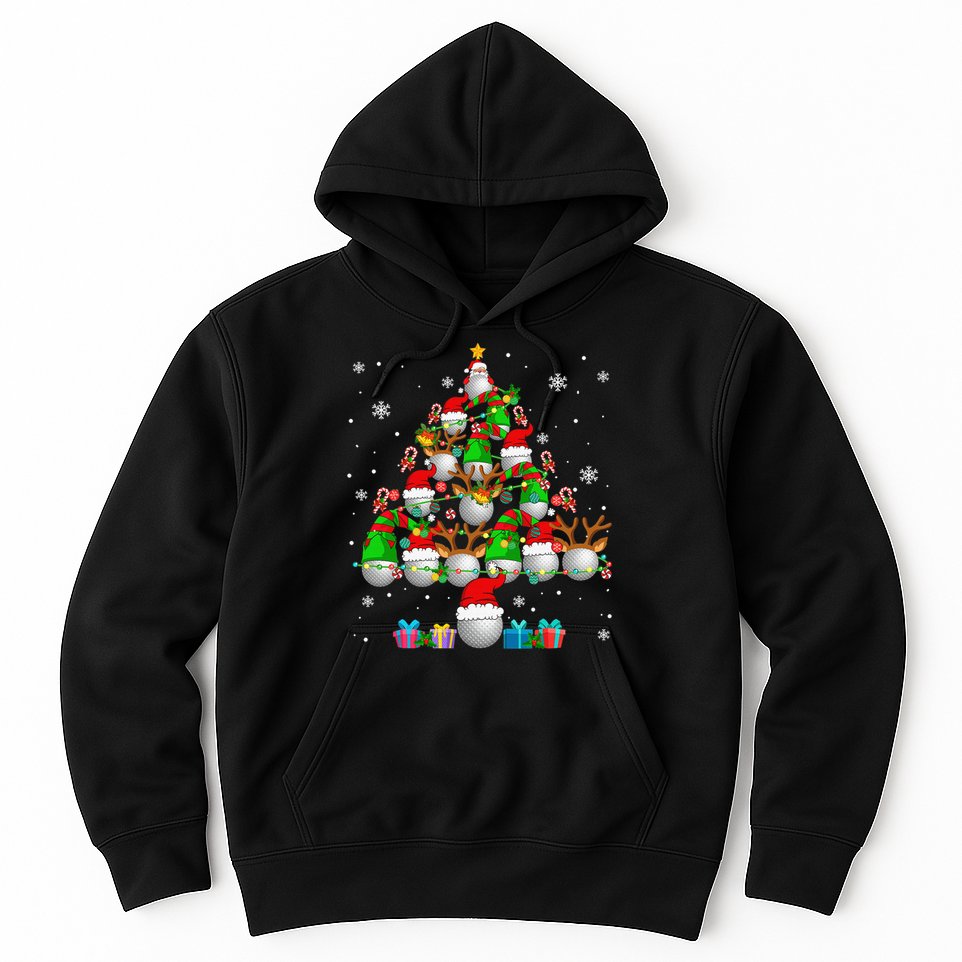 Your Hole Is My Goal Santa Playing Ugly Golf Christmas Hoodie