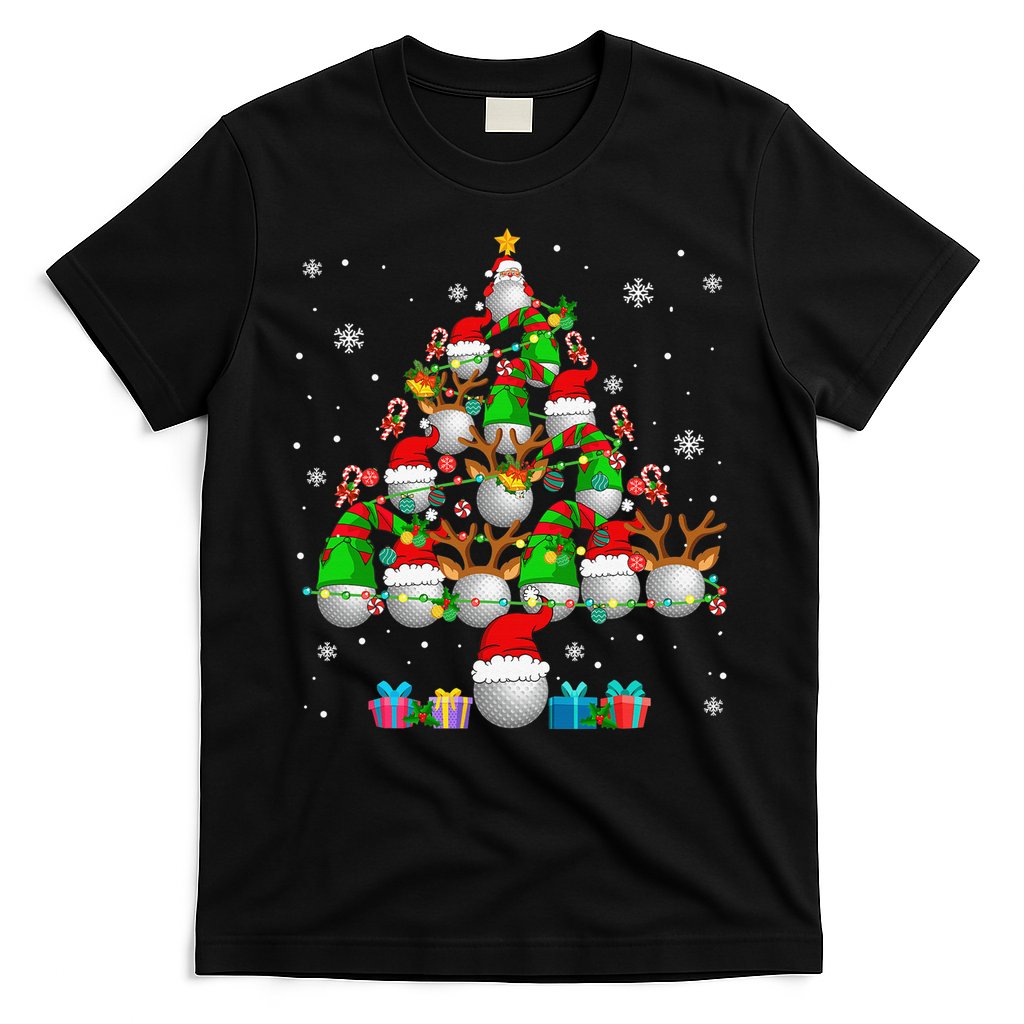 Your Hole Is My Goal Santa Playing Ugly Golf Christmas T-Shirt