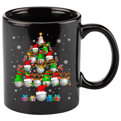 Your Hole Is My Goal Santa Playing Ugly Golf Christmas 11oz C Handle Ceramic Mug