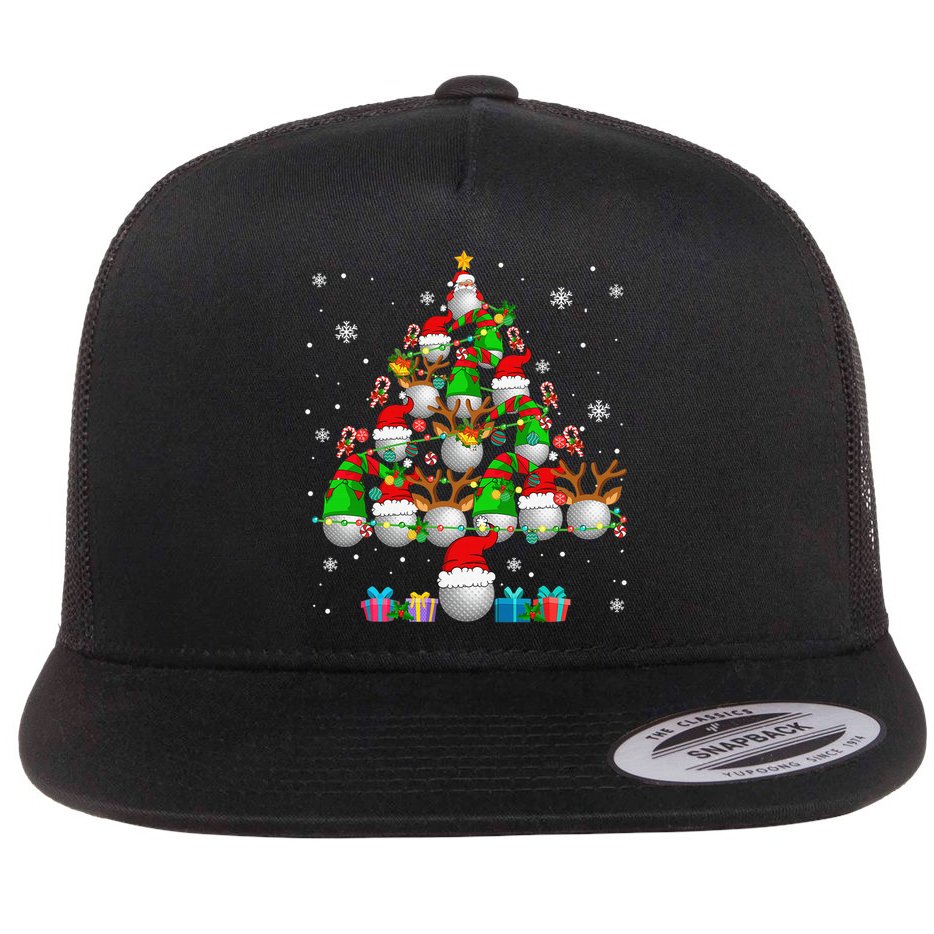 Your Hole Is My Goal Santa Playing Ugly Golf Christmas Flat Bill Trucker Hat