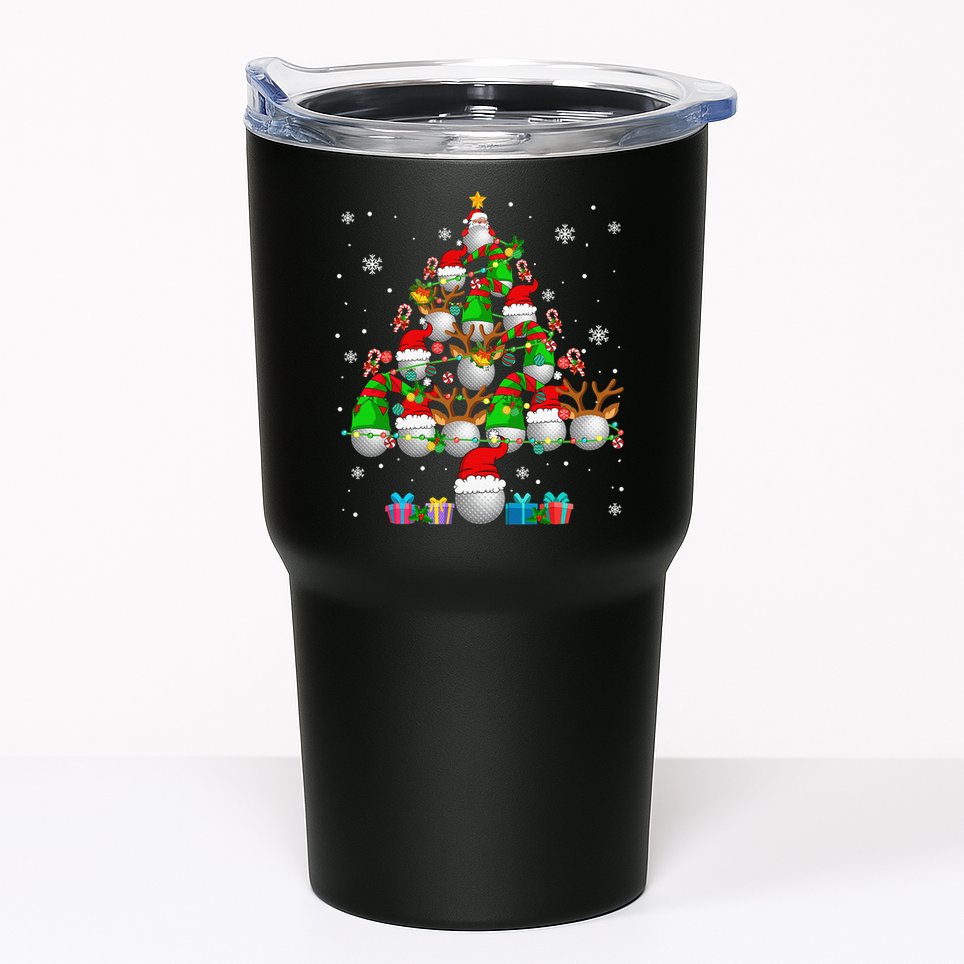 Your Hole Is My Goal Santa Playing Ugly Golf Christmas Tumbler