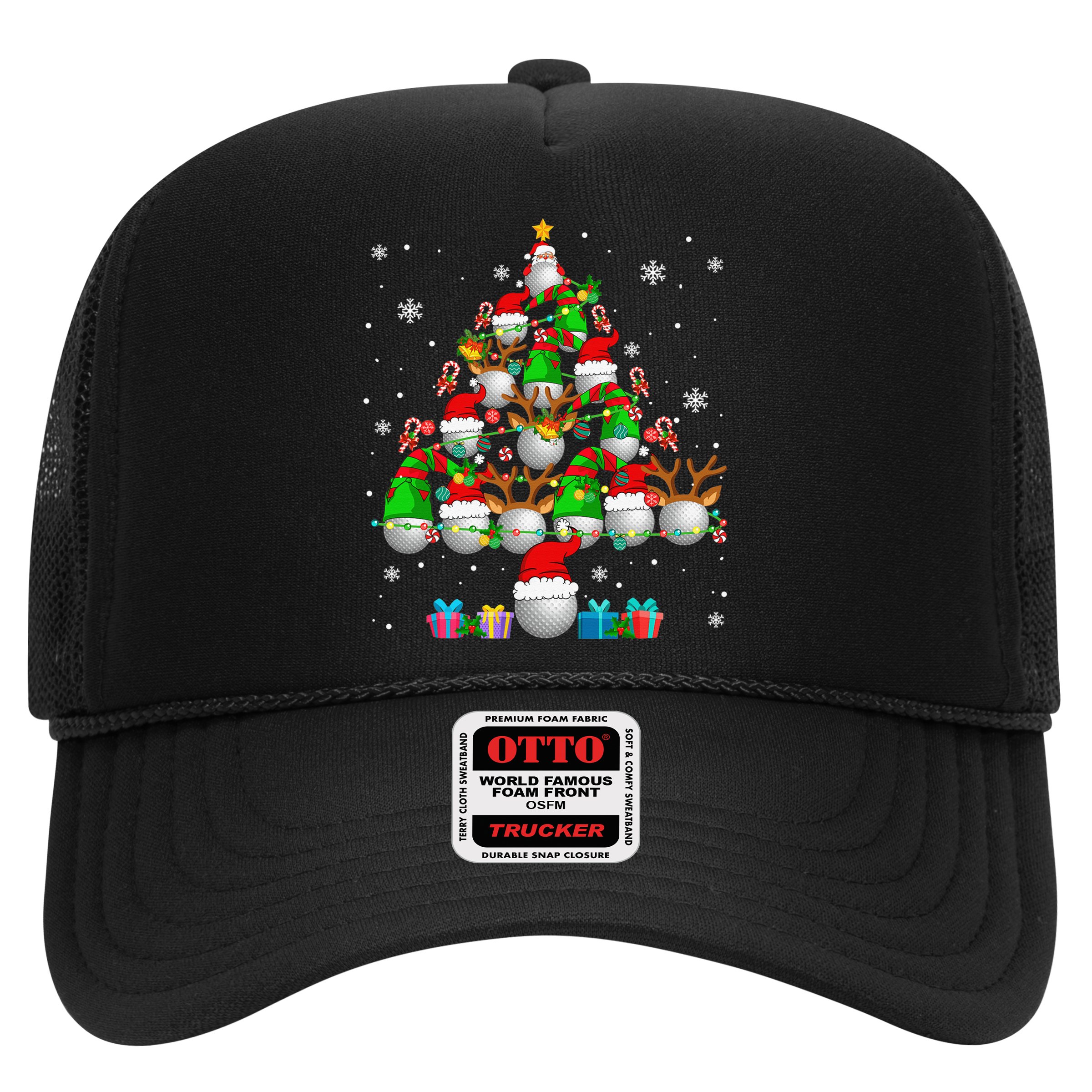 Your Hole Is My Goal Santa Playing Ugly Golf Christmas Trucker Hat