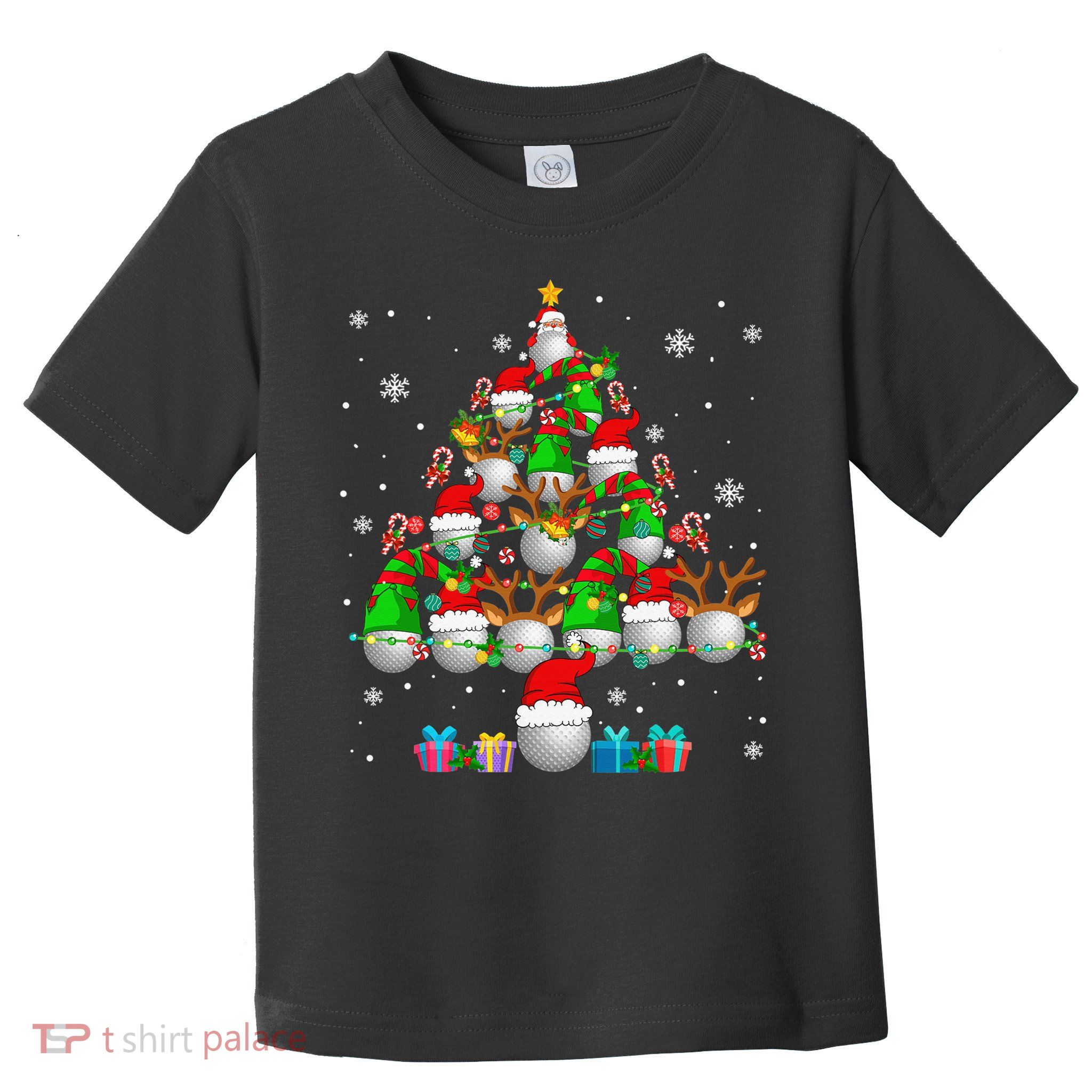 Your Hole Is My Goal Santa Playing Ugly Golf Christmas Toddler T-Shirt